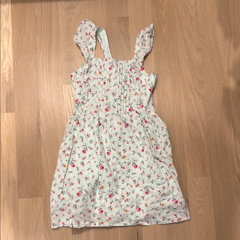GAP White and Pink Sundress with Flutter Sleeves